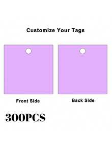 50/100 2.3-Inch Custom Square Hang Tags Jute Twine Printable DIY Paper Labels For Wedding Party Packaging, Thank You Tags - Pattern - View 54