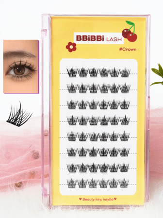 48pcs/Set Natural Looking Reusable Eyelashes Without Glue, 8 Rows, Suitable For Beginners, Daily Makeup Or Outings