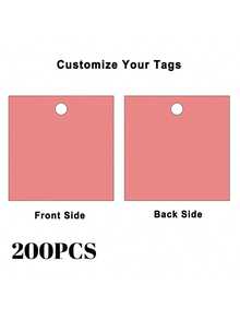 50/100 2.3-Inch Custom Square Hang Tags Jute Twine Printable DIY Paper Labels For Wedding Party Packaging, Thank You Tags - Pattern - View 71