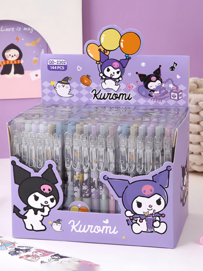 Sanrio 三丽鸥正版授权，1/6/12支装可选，高品质，三丽鸥酷洛米按压笔，速干，0.5mm顺滑书写圆珠笔尖，毕业季和开学季送给朋友的合适礼物。