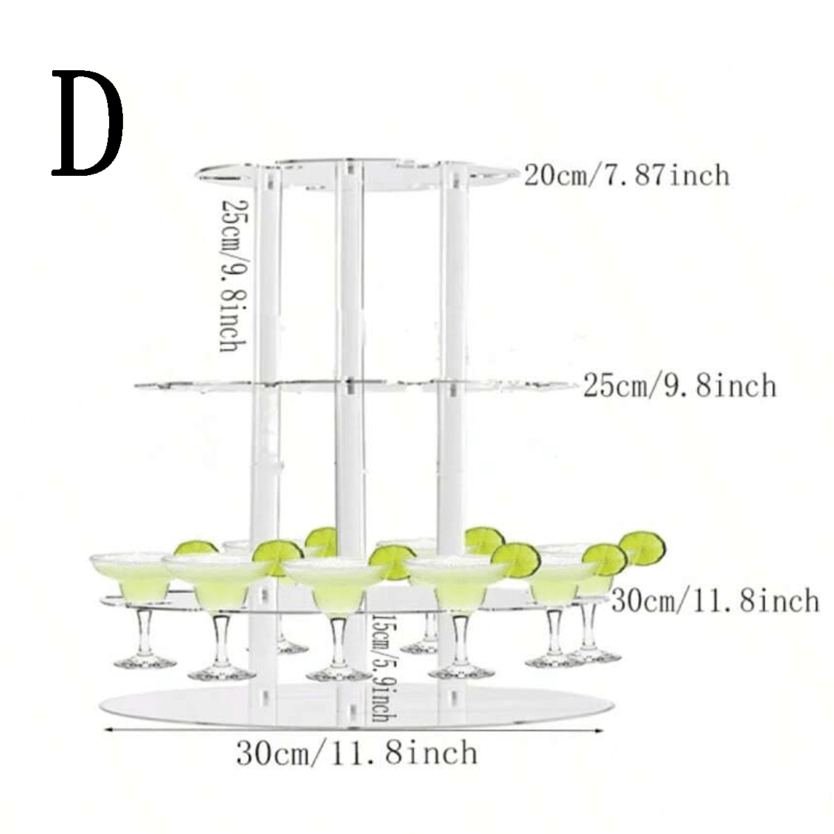 1pc Acrylic Transparent Champagne Tower Display Stand, Suitable For Party, Wedding, School Celebration - Transparent - View 14