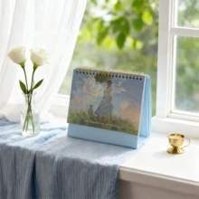 1 Pieza de Calendario de Escritorio 2026 Pintura Vintage de Óleo Calendario de Escritorio con Páginas Interiores de Color y Notas Adhesivas Calendario Mensual Volteable Adecuado para Planificación Diaria en el Hogar, Oficina y Escuela 19 * 17.5cm, Planificador Diario, Organizador del Hogar, Organizador de Moda, Calendario de Arte, Textura de Alta Gama, Páginas de Libro Duraderas, Bloc de Notas Adhesivas, Planificador, Profesional