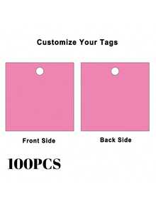 50/100 2.3-Inch Custom Square Hang Tags Jute Twine Printable DIY Paper Labels For Wedding Party Packaging, Thank You Tags - Pattern - View 38