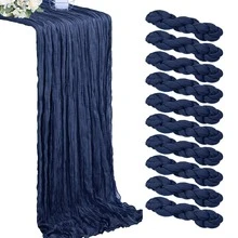 10 Pcs Sage Green Cheesecloth Table Runners, Boho Gauze Table Decor For Weddings, Parties, And Birthdays, Durable Polyester Fabric, Elegant And Versatile Design - Multicolor - View 68