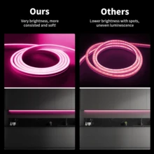 1 Piece 5 Meter Plastic LED Neon Lights Waterproof Strip LED Light For Room Home Party Decoration, Simple Neon LED Strip Light (With Charger) - Pink - View 5