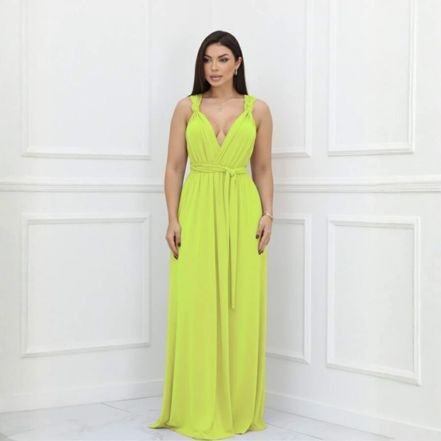 Women Dresses - Lime Green - View 1