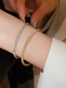 1 Pc Super Shiny Diamond Money Bag Bracelet S925or925 Sterling Silver Women's Delicate Jewelry Gift Bride Gift Birthday Gift Dating Essentials - Money Bag Bracelet - View 2