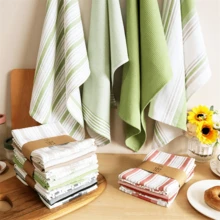 4pcs Cotton Woven Tea Towels, 4-Pack Waffle Weave Kitchen Dish Cloths - 45*65cm - View 9
