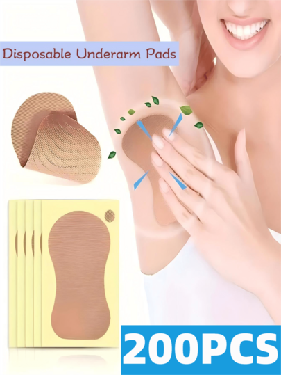 200pcs Invisible Underarm Pads, Antiperspirant, Disposable Sweat Pads, Self-Adhesive Underarm Care Sweat Deodorizing Pads + Neck Firming Patches | Neck Lifting Patches, Remove Neck Wrinkles, Gentle On Skin, Neck Lifting Tape, Non-Irritating Neck Lifting Tape, Prevents Sagging Skin, Improves Wrinkles And Loose Skin. Gym, Travel, Daily Use - Unisex, Fitness Essential, For Underarm And Neck Care, Christmas And New Year's Gift.