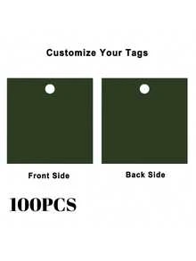 50/100 2.3-Inch Custom Square Hang Tags Jute Twine Printable DIY Paper Labels For Wedding Party Packaging, Thank You Tags - Pattern - View 14