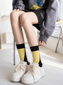 3 Pairs Novelty Animal Paw Cute Creative Women Mid-Calf Socks, Suitable For Party And Events, Autumn/Winter - Multicolor - View 5