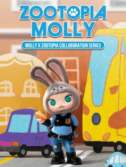 Pop Mart LABUBU & MOLLY X Zootopia Official Collectible Figurines, Collaborative Theme Design, Adorable IP Fusion Elements + Exquisite Craftsmanship, Ideal For Collection And Display (Desk/Bookshelf/Office), Perfect Birthday/Holiday Gift For Kids/Teens/Adults, Ideal Party Favor And Bookshelf Decor, Must-Have For LABUBU/MOLLY/Zootopia Fans!