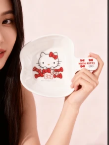 Hello Kitty Single-Ear Orange Bowl,Adorable & Functional Tableware,Ideal for Breakfast, Lunch, Dinner, Snacks, Perfect Gift for Hello Kitty Fans & Collectors, Ideal for Home, Office, Teens Room, Party Supplies, Unique Design, Hot Stylish Item - 查看 7