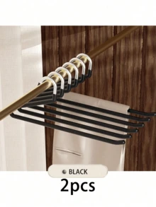 1/2/5/10/30pcs Stylish Modern Minimalist Black & Beige Swan-Shaped Non-Slip Pants Hangers Perfect For Effortless Clothes Organization, Ideal For Chic Home Decor, Closet Makeover, And Fashion-Forward Storage Solutions, Enhance Your Wardrobe Aesthetics And Maximize Space Efficiency With And Functional Hangers For Every Season And Occasion - Multicolor - View 12