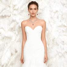 طقم مجوهرات من 3 قطع (قلادة، أقراط، سوار) مجموعة من الزركونيا الأزرق الياقوتي، مجموعة مجوهرات للنساء، ديكور عيد، ديكور حفلة، مجموعة مجوهرات زفاف، اكسسوارات عيد الحب