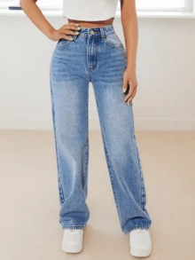 女士牛仔裤 - 藍色 - 查看 3