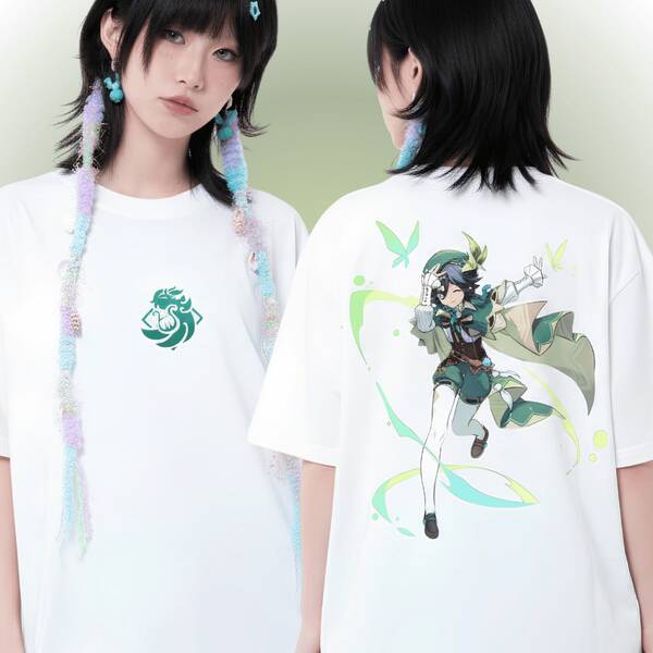 Camiseta Venti  Deus Do Vento Jogo Rpg Vintage Camisa Arconte dos Ventos 100% Algodão