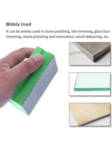 1 Piece/4 Pieces Rhinestone Hand Polishing Pad, Ceramic Tile Glass Grinding Block Pad, Stone Marble Ceramic Grinding Sand Disc Polishing Tool Grit 60/100/200/400 Tools - Multicolor - View 12