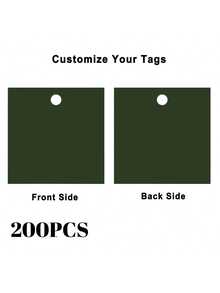 50/100 2.3-Inch Custom Square Hang Tags Jute Twine Printable DIY Paper Labels For Wedding Party Packaging, Thank You Tags - Pattern - View 52