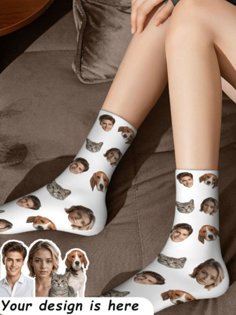 Anpassade porträttstrumpor, låt dina nära och kära, vänner och partners alltid vara vid din sida, ge dem en unik present