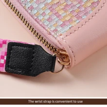 Mini Women Wallet, Compact Bifold Card Holder Wallet, Colorblock Zipper Coin Purse - Multicolor - View 10