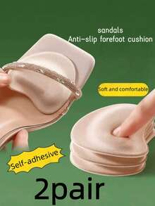 QKC 1 paire de coussinets métatarsiens doux pour talons hauts, absorbant les chocs, anti-humidité et antidérapants, convenant aux sandales d'été pour femmes, coussins de coussinage avant-pied invisibles, idées de cadeaux d'accessoires pour chaussures