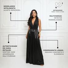 Long Dress Multi-Shapes Tie Bridesmaid Wedding Bride Graduation Various Shapes Feminine Party Glamour - 黑色亮片 - 查看 4