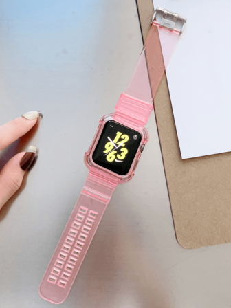 1pc Glacier Dual-Buckle Watch Band, Compatible With 38/40/41/42/44/45/49mm Ultra/SE/8/7/6/5/4/3/2/1