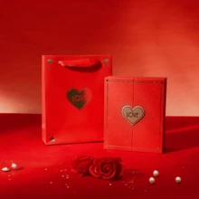 Romantic Gift Jewelry Box, Necklace Earring Ring Jewelry Packaging Box, Holiday Confession Anniversary Birthday Gift Box - Multicolor - View 4