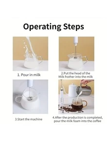 无绳电动打蛋器 小型家用电动搅拌机 黄油打发器 烘焙搅拌器 手动打蛋器 电动打蛋器 适用于饮料 牛奶 咖啡 蛋清 二合一