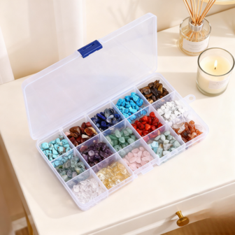 15 Colors Decorative Crystal Gravel, Suitable For Flower Pots, Fish Tanks, Aquariums, Garden Planters, Home Decor, Indoor & Outdoor Landscape Arrangement Pebbles