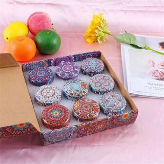 香薰蜡烛套装，彩色盒子，多种香味组合，香味宜人浓郁，无烟，燃烧时间长 - 适合送给家人和朋友的圣诞礼物