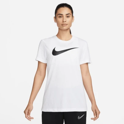 Nike WOMEN'S SOCCER T-SHIRT WHITE/BLACK