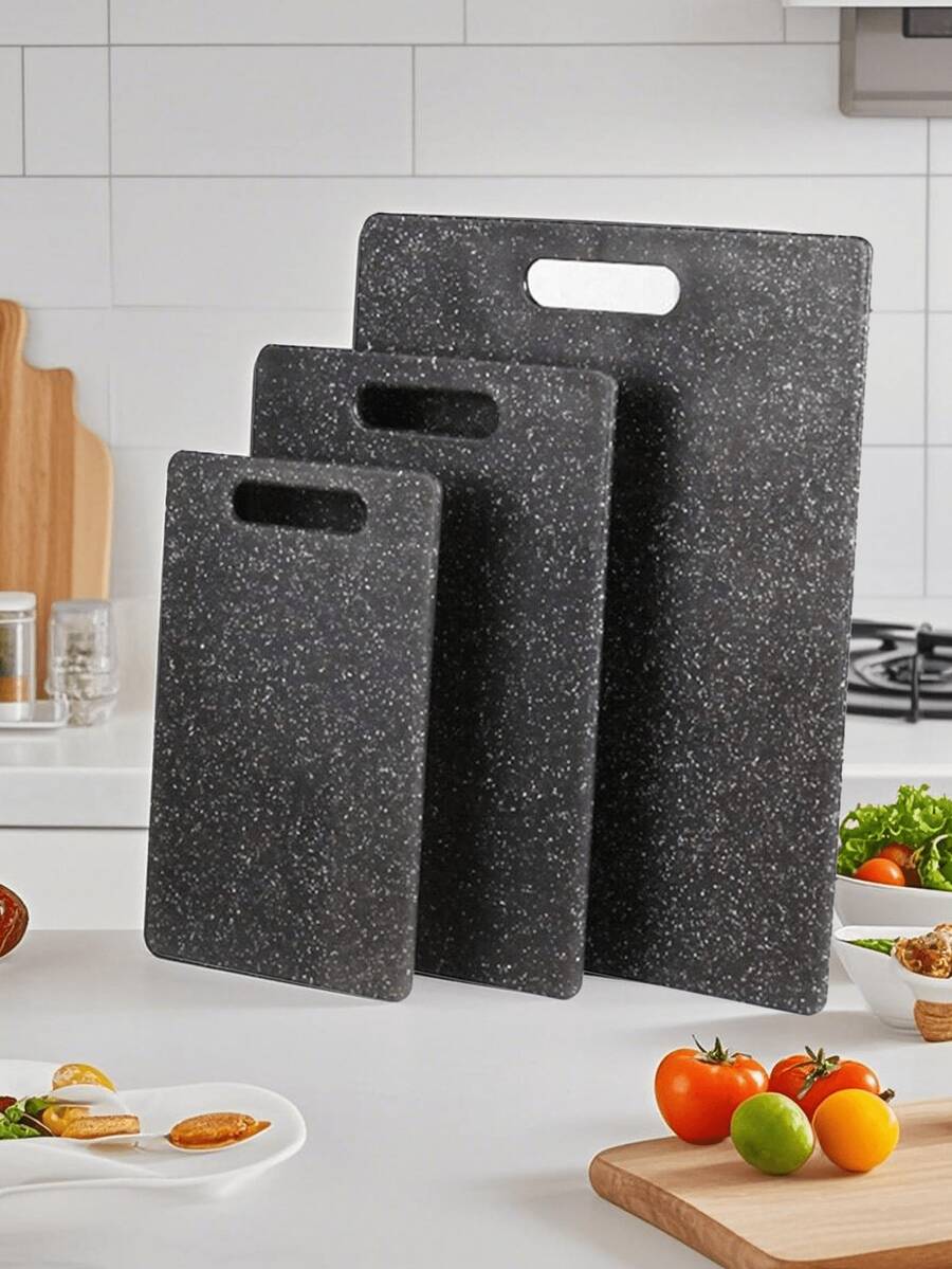 1/3pcs Marble Pattern Cutting Board Set, Kitchen Prep Board, Separate Raw & Cooked Food, Household Fruit & Vegetable Chopping Board, Kids Meal Prep Board - Multicolor - View 1