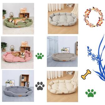 1pc Oval Suede Plush Dog Bed, Cozy Sleeping Mat For Medium To Large Dogs, Suitable For Shiba Inu, Golden Retriever And Other Pets