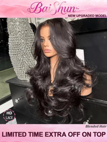 200% 密度 13x4 13x6 蕾丝前假发，真人发混纺，预先拔毛，带婴儿发，自然波浪波波头假发，混纺，自然黑色假发，真人发际线假发，8-34 英寸蕾丝前假发，巴西原生发混纺，5x5 蕾丝闭合假发，巴西蕾丝假发