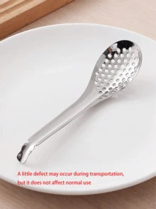 ملعقة مثقبة من الفولاذ المقاوم للصدأ - لحساء، مقلاة ساخنة، فصل الكافيار والبيض - أدوات الطهي والمطبخ، مناسبة للاستخدام اليومي (قد يحدث عيب طفيف أثناء النقل ولكن لا يؤثر على الاستخدام العادي)