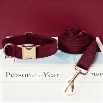 1 Set Of 2 Soft And Comfortable Corduroy Zinc Alloy Pet Collar Leashes For Small, Medium And Large Dogs, Pet Collar Dog Collars, Zinc Alloy Design Is Sturdy And Durable, Easy To Snap And Unfasten, High-End Dog Collars, Wedding, Valentine's Day (May Vary Slightly Due To Different Fabrics, Batches And Colors, Sent Randomly)