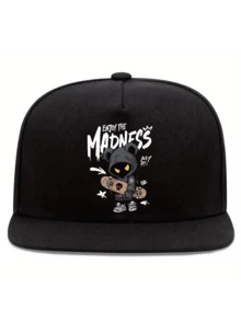 1件/2件装“尽情疯狂”卡通印花Y2K街头风棒球帽及可调节斜挎包，男女通用户外运动帽和单肩包，送给自己和朋友的礼物