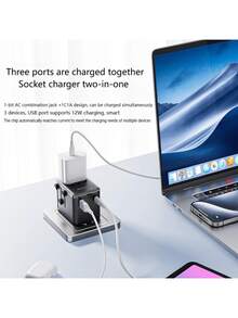 PHILIPS SPB1015 Multi-Use Adapter With 1 USB + 1 Type-C Port Provides Stable Power Output, Suitable For Travel And Business Trips. US Standard Type B Plug (220-240V). - US B Type Plug(220-240V) - View 6