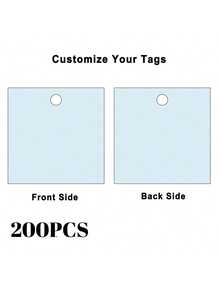 50/100 2.3-Inch Custom Square Hang Tags Jute Twine Printable DIY Paper Labels For Wedding Party Packaging, Thank You Tags - Pattern - View 86