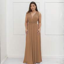 Women Dresses - Khaki - View 1
