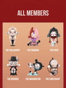 Skullpanda 藝術收藏系列公仔－12 款常規版＋1 款隱藏版，獨特藝術設計，高品質材質，適合收藏家與藝術愛好者，也是青少年與成人的完美禮物。這些精緻公仔能豐富您的收藏，適合展示、擺架、辦公用品或生日禮物，為任何空間增添創意氛圍 - 彩色 - 查看 3