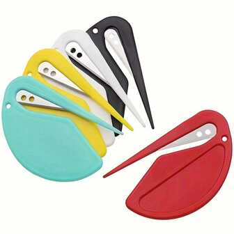 2PCS Compact Plastic Letter Opener - Durable, Multifunctional, Perfect For School And Office Supplies - Available In Vibrant Colors