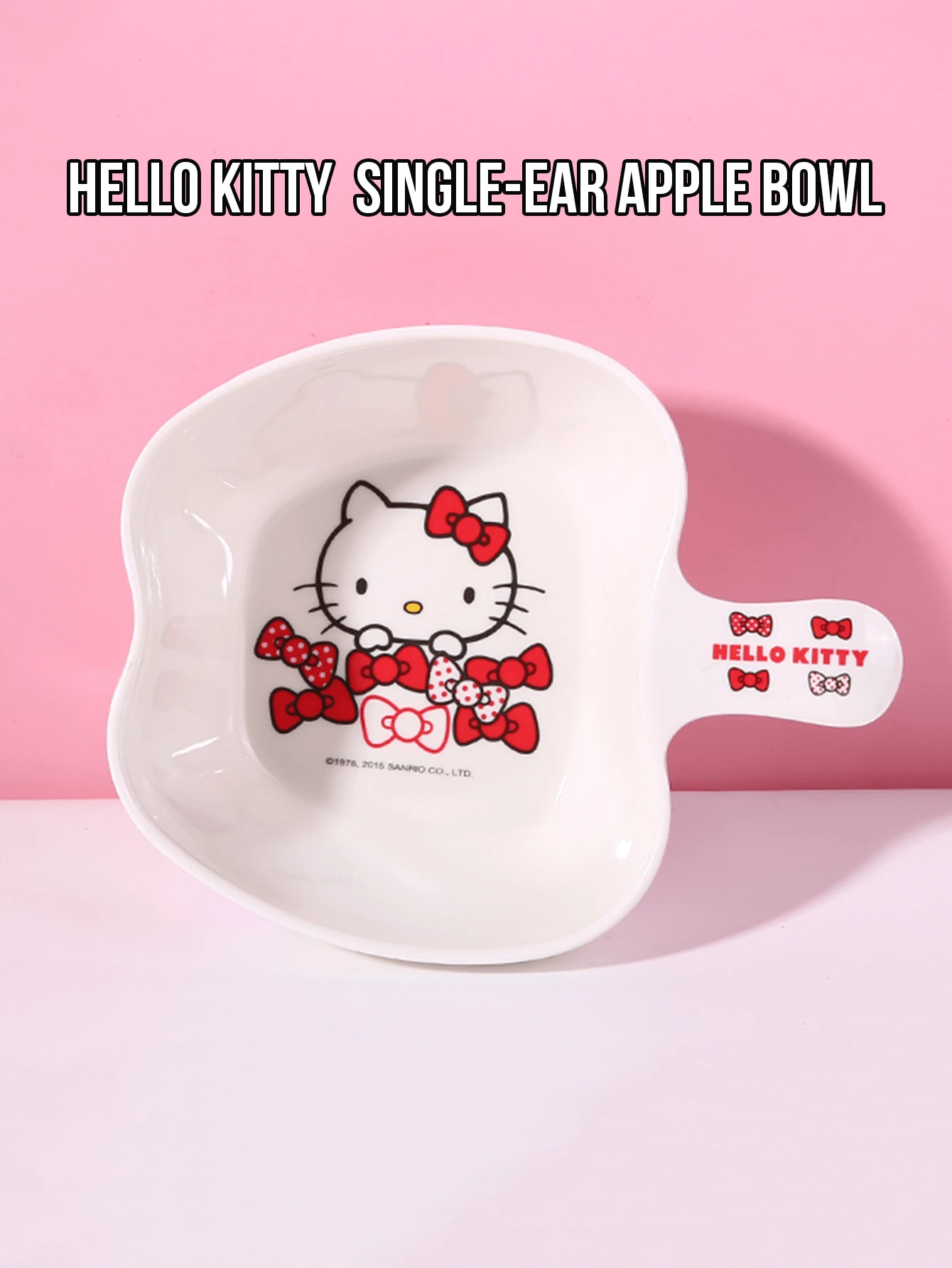 Hello Kitty Single-Ear Orange Bowl,Adorable & Functional Tableware,Ideal for Breakfast, Lunch, Dinner, Snacks, Perfect Gift for Hello Kitty Fans & Collectors, Ideal for Home, Office, Teens Room, Party Supplies, Unique Design, Hot Stylish Item