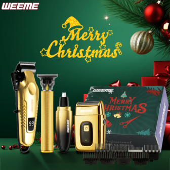  WEEME 4件套/3件套/1件套DIY理发器豪华礼盒套装，男士专业无线理发套装，家用高级理容理发器，圣诞礼物盒，送给父亲、丈夫和儿子的礼物