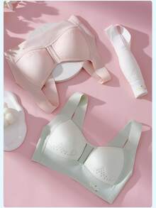 4-Pack Sports Shock-Proof Bra - Seamless, College Style With Fixed Cups | Yoga Training Anti-Exposure Design | New Breathable Vest | All-Season Sports Underwear | Special For PE Classes - 4件裝 - 查看 6