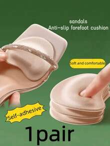 QKC 1 paire de coussinets métatarsiens doux pour talons hauts, absorbant les chocs, anti-humidité et antidérapants, convenant aux sandales d'été pour femmes, coussins de coussinage avant-pied invisibles, idées de cadeaux d'accessoires pour chaussures