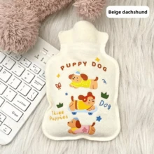 卡通图案防漏暖手宝，便携式热水袋，适合露营、办公室、居家使用，无需电池，方便旅行，材质柔软，可重复使用，快速加热，冬季必备 - 彩色 - 查看 8