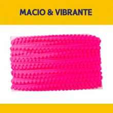 NYBC 10mm Pom Pom Ribbon (25 Meters) | For Use In Costumes, Headbands, And Clothing. - Rosa neón - 03 - Ver 3